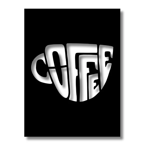 Modern Metal Duvar Sanatı Kahve (Coffee) Metal Duvar Tablosu İmza - Resim 6