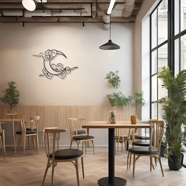 Şık Metal Tablo Ay (Moon) Metal Duvar Tablosu Doğal - Resim 5