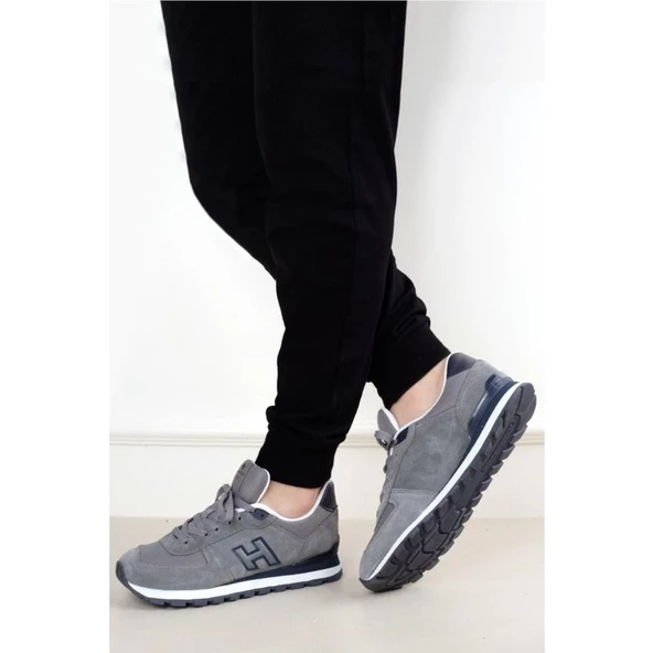 HAMMER JACK 19250 GRİ HAKİKİ DERİ COMFORT CASUAL GÜNLÜK SPOR AYAKKABISI - 2