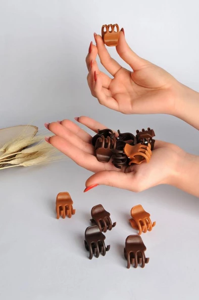 Mandal Toka 12 Adet Orta Boy Kahve Mandal Toka - 8