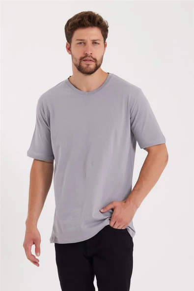 Erkek V Yaka Slim Fit T-Shirt - 3