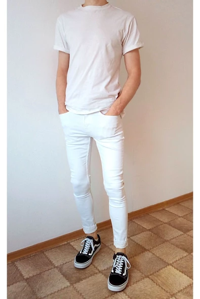 Erkek Denim Slim Fit Pantolon - 12