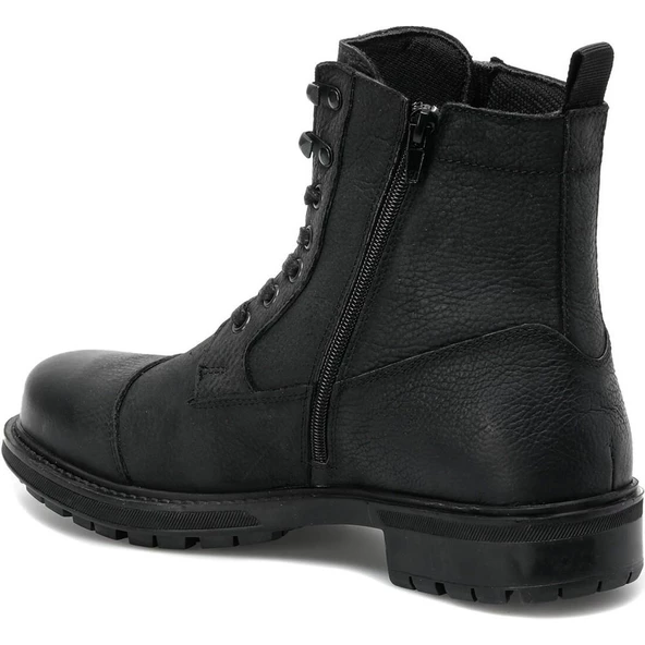LUMBERJACK RAMONES 1PR SİYAH HAKİKİ DERİ COMFORT CASUAL FERMUARLI ERKEK BOT - Resim 4