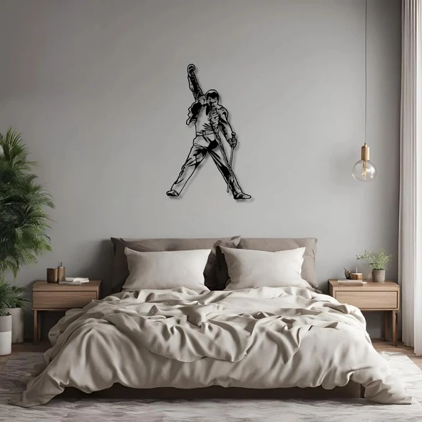 Dekoratif Metal Sanatı Freddie Mercury Metal Duvar Tablosu Sanat - Resim 3