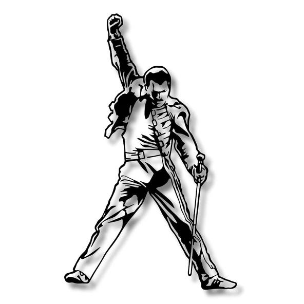 Dekoratif Metal Sanatı Freddie Mercury Metal Duvar Tablosu Sanat