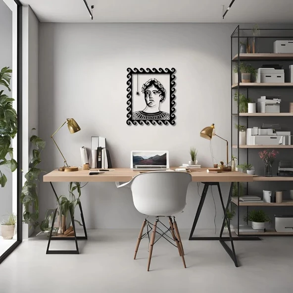 Sanatsal Metal Tablo Sezar ve Sinek (Cesar Mosquito) Metal Duvar Tablosu Sanat