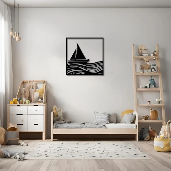 Dekoratif Metal Sanatı Yelken (Sail) Metal Duvar Tablosu Doğal - Resim 2