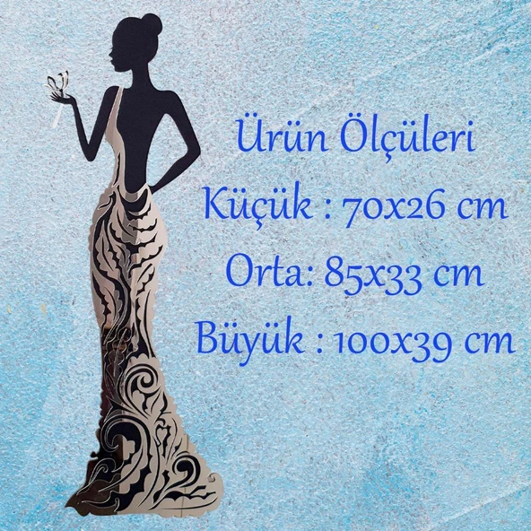 Veraart Yarım Aynalı Işıklı Çiçekli Kadın Temalı Tablo Bloom Dekoratif Gece Lambası - 4