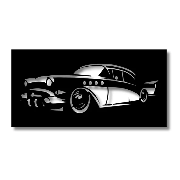 Lazer Kesim Metal Duvar Dekoru Araba 2(Car) Metal Duvar Tablosu Araba