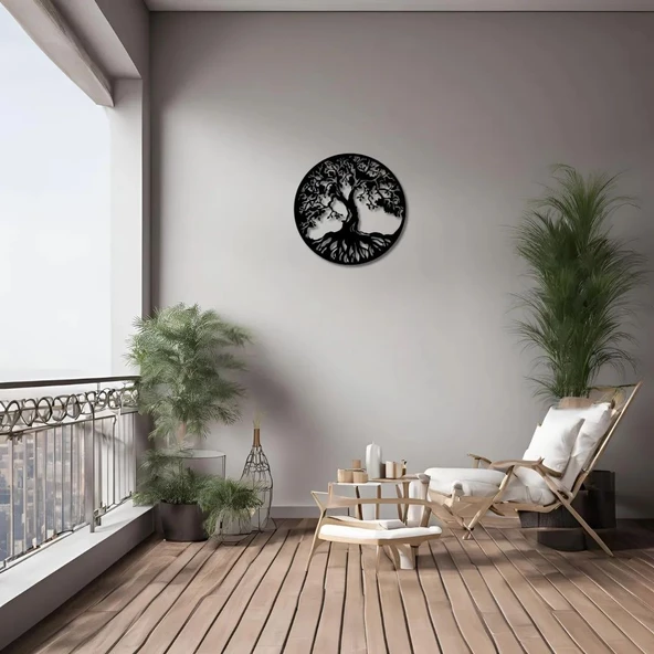 Duvar Dekoru Hediyelik Aile Ağacı (Family Tree) Metal Duvar Tablosu Sanat - Resim 2