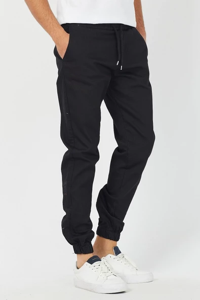 Erkek Bej Paça Lastikli Likralı Jogger Pantolon - 9