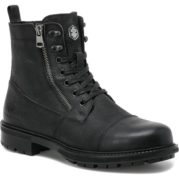 LUMBERJACK RAMONES 1PR SİYAH HAKİKİ DERİ COMFORT CASUAL FERMUARLI ERKEK BOT - Resim 2