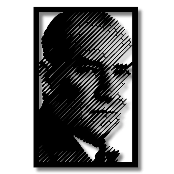 Modern Metal Duvar Sanatı Atatürk Metal Duvar Tablosu Portre