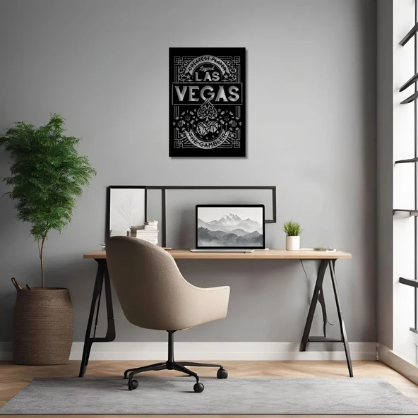 Dekoratif Metal Sanatı Las Vegas İskeletinde Korku ve Nefret Metal Duvar Tablosu Pop Art - 3