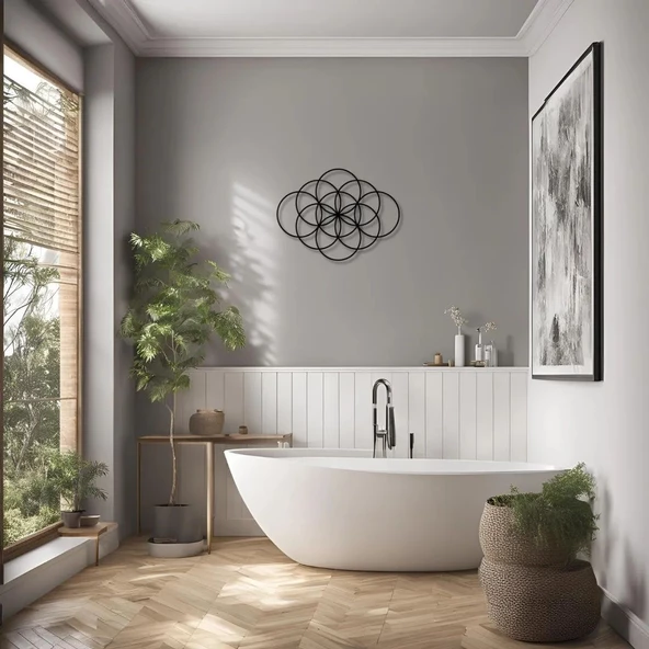 Metal Dekor Halkalar (Circles) Metal Duvar Tablosu Mandala - Resim 4