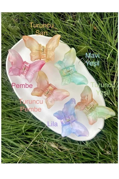 6'lı Rengarenk Lotus Çiçeği Mandal Toka 8 Cm