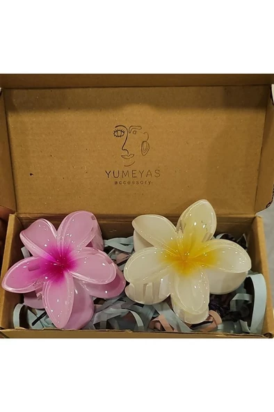 6'lı Rengarenk Lotus Çiçeği Mandal Toka 8 Cm - 2