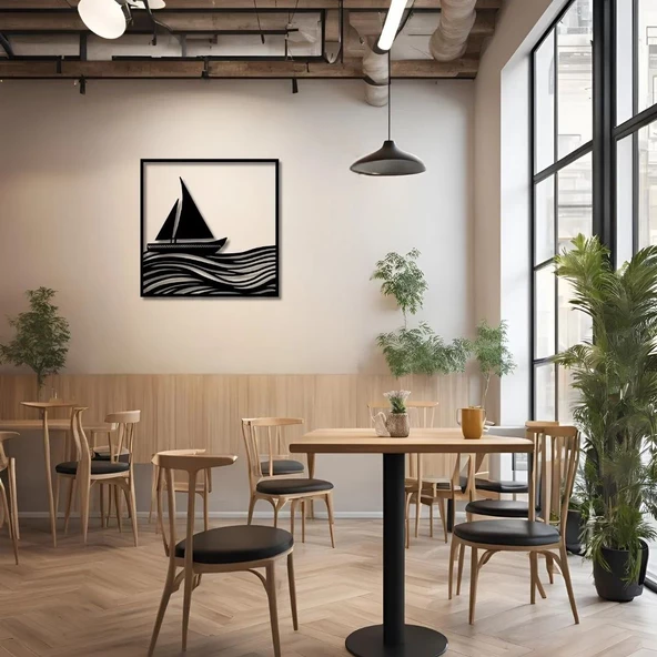 Dekoratif Metal Sanatı Yelken (Sail) Metal Duvar Tablosu Doğal - Resim 5