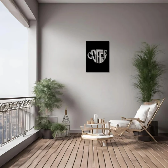 Modern Metal Duvar Sanatı Kahve (Coffee) Metal Duvar Tablosu İmza - Resim 3