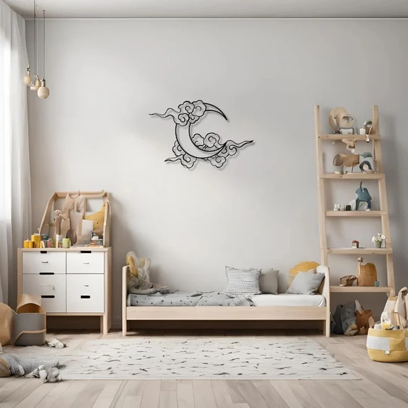 Şık Metal Tablo Ay (Moon) Metal Duvar Tablosu Doğal - Resim 2