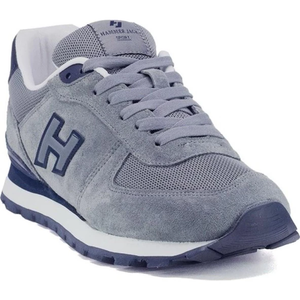 HAMMER JACK 19250 GRİ HAKİKİ DERİ COMFORT CASUAL GÜNLÜK SPOR AYAKKABISI - 3