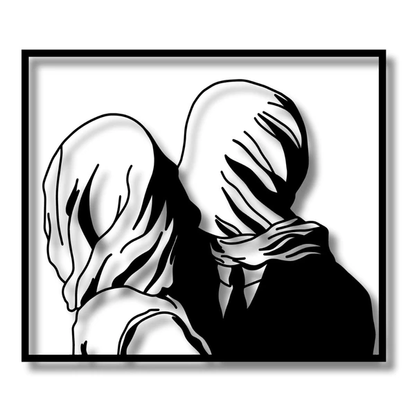 Metal Dekor Aşıklar (Lovers) Metal Duvar Tablosu Soyut