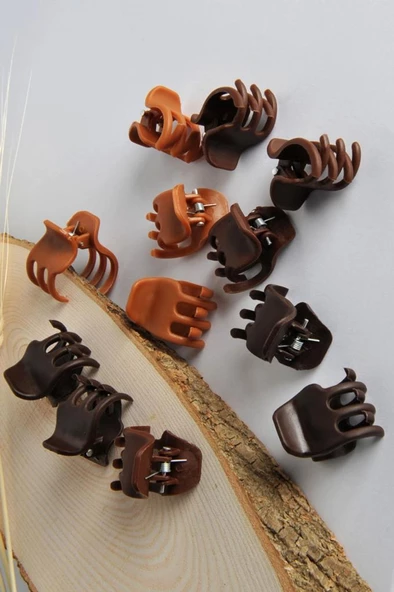 Mandal Toka 12 Adet Orta Boy Kahve Mandal Toka - 10