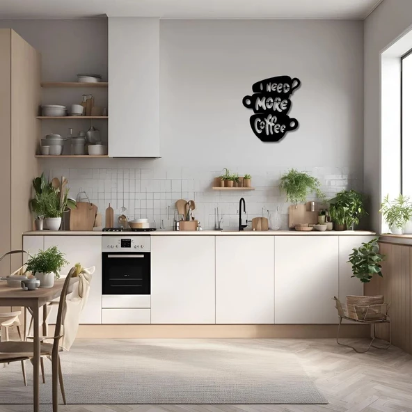 Metal Dekor I Need More Coffee Metal Duvar Tablosu İmza - Resim 2