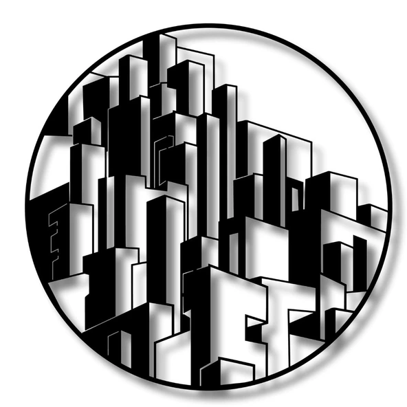 Dekoratif Metal Sanatı Bloklar (Blocks) Metal Duvar Tablosu Soyut - Resim 6