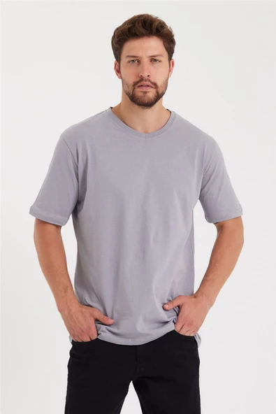 Erkek V Yaka Slim Fit T-Shirt - 2