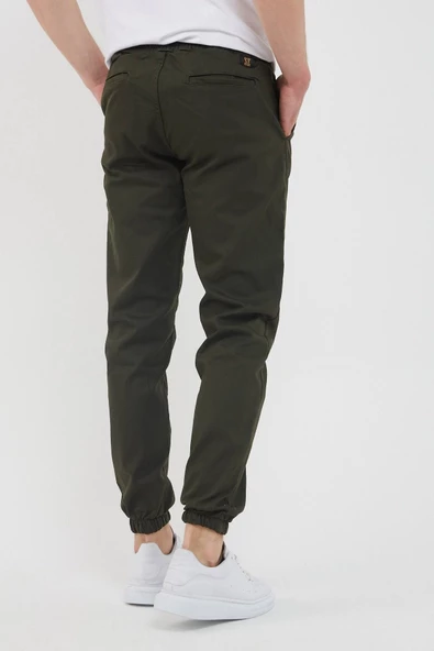 Erkek Füme Yan Cepli Bel Paça Lastikli Jogger Pantolon - 6