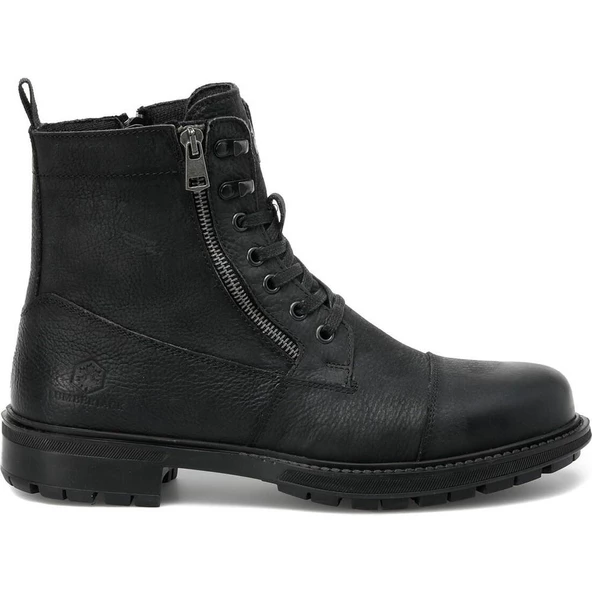 LUMBERJACK RAMONES 1PR SİYAH HAKİKİ DERİ COMFORT CASUAL FERMUARLI ERKEK BOT - Resim 3