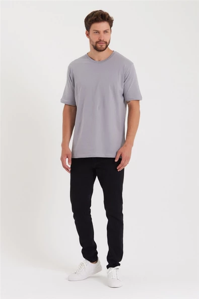 Erkek V Yaka Slim Fit T-Shirt - 6