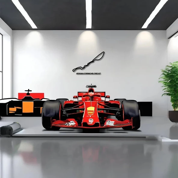 Metal Dekor Sudi Arabistan Grand Prix Metal Duvar Tablosu Formula 1 - 4