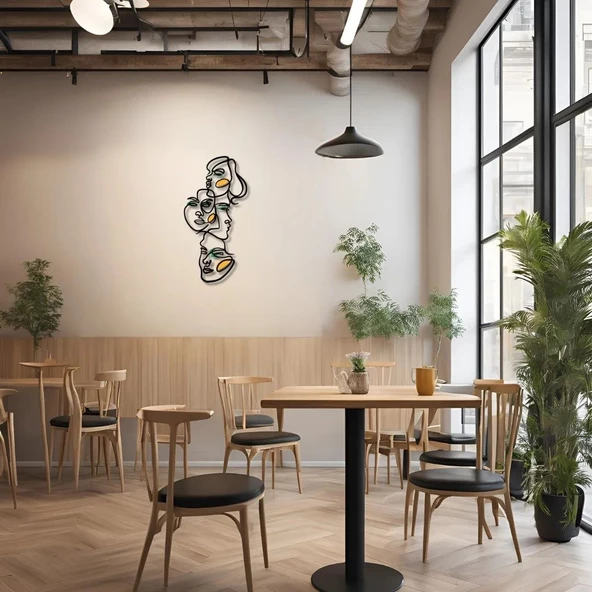 Özel Tasarım Metal Tablolar Yüzler (Faces) Metal Duvar Tablosu Portre - Resim 5