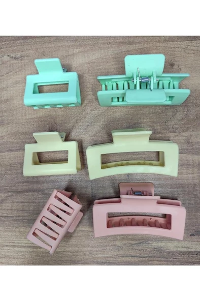 Kadın Renkli Karşık Mandal Toka Seti (RENKLİ KISKAÇLI SAÇ TOKASI 8,5 CM) - 5