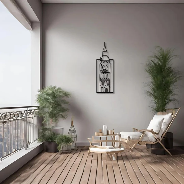 Sanatsal Metal Tablo Bige Ben Metal Duvar Tablosu Wonder of The World - Resim 3