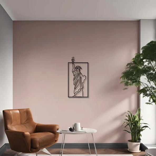 Duvar Dekoru Hediyelik Özgürlük Heykeli Metal Duvar Tablosu Wonder of The World - Resim 5