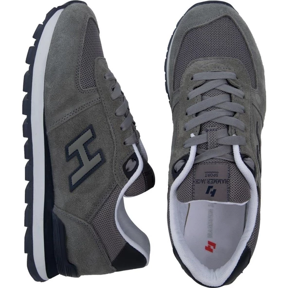 HAMMER JACK 102 19250 GRİ RENK HAKİKİ DERİ COMFORT CASUAL UNİSEX SPOR AYAKKABISI - 3