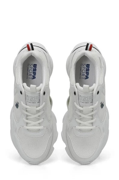 U.S.POLO ASSN BOB 4FX BEYAZ LACİVERT COMFORT CASUAL ANATOMİK SPOR AYAKKABISI - 6