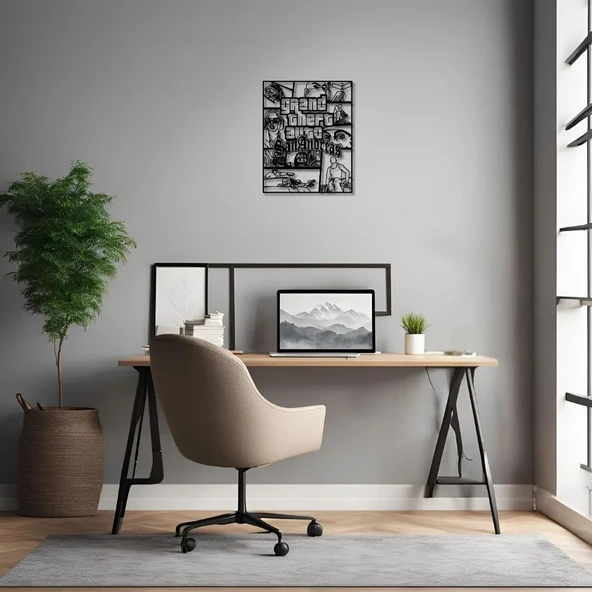 Metal Dekor GTA San Andreas Metal Duvar Tablosu Pop Art - Resim 3