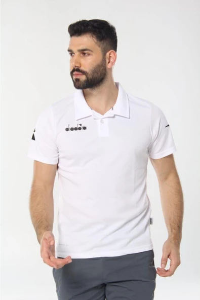 Diadora Nacce Beyaz Polo Yakalı T-Shirt  -  1TSR06-Beyaz - 3