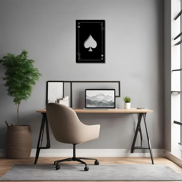 Özel Tasarım Metal Tablolar As (Ace) Metal Duvar Tablosu Casino - Resim 3