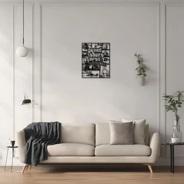 Metal Dekor GTA San Andreas Metal Duvar Tablosu Pop Art - Resim 2