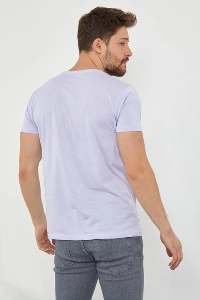 Erkek Relax Baskılı Slim Fit T-Shirt - 8