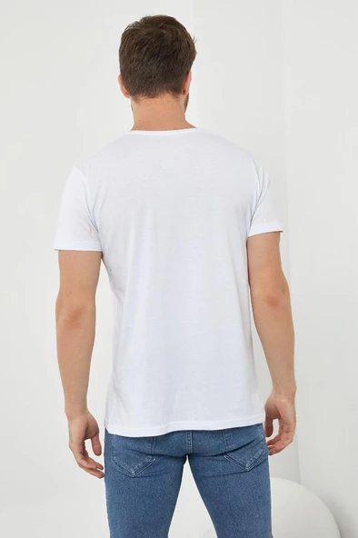 Erkek Relax Baskılı Slim Fit T-Shirt