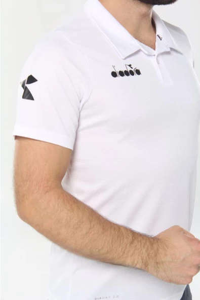 Diadora Nacce Beyaz Polo Yakalı T-Shirt  -  1TSR06-Beyaz - 5