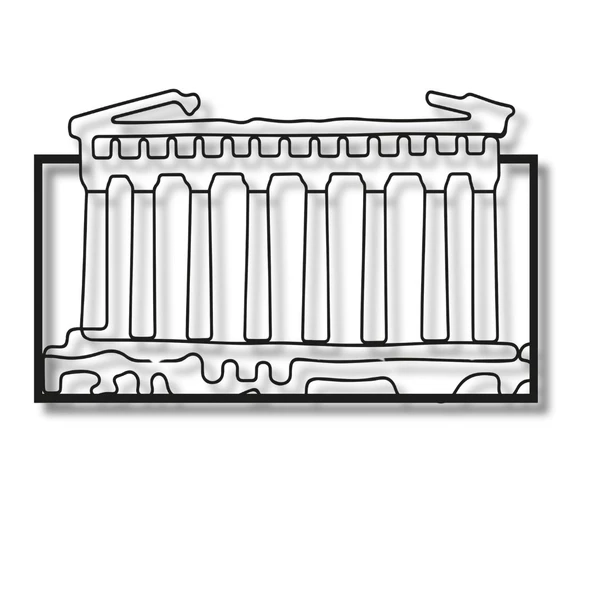 Sanatsal Metal Tablo Athens Metal Duvar Tablosu Wonder of The World - 6