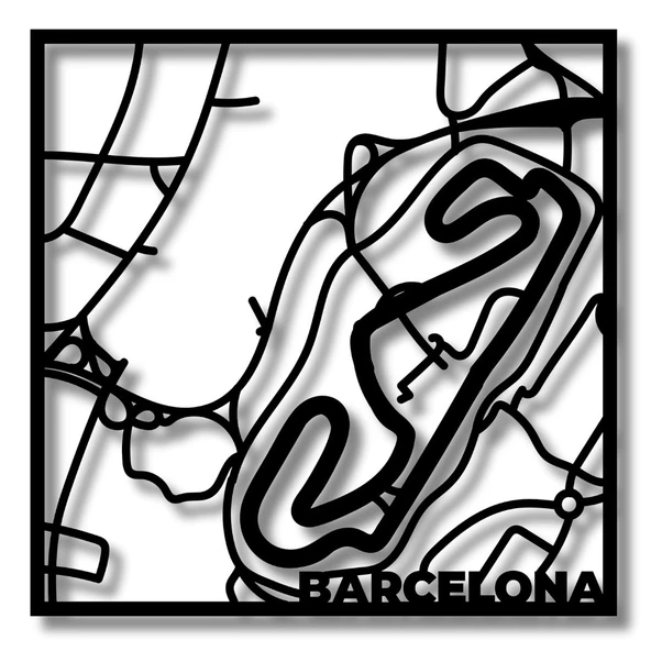 Duvar Dekoru Hediyelik İspanya Grand Prix Barcelona Metal Duvar Tablosu Formula 1 - 6