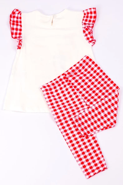 KIZ ÇOCUK TAKIM KAPRİ TAYTLI KARAKTER BASKILI A68 - Resim 2